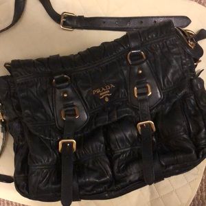 Authentic Prada Black Leather